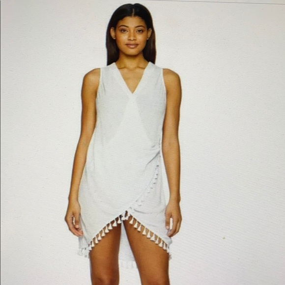 Athena Beauty Wrap Dress coverup swimsuit Med